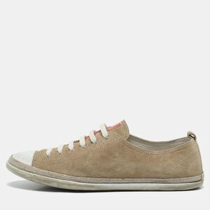 Prada Grey Suede Cap Toe Lace Up Sneakers Size 39